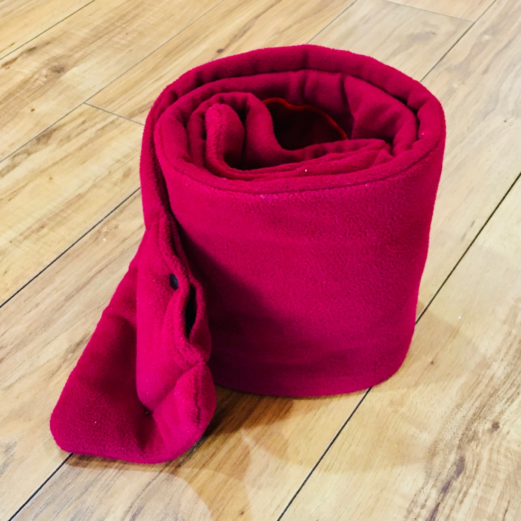 Maroon Fleece Heated Winter Scarf
